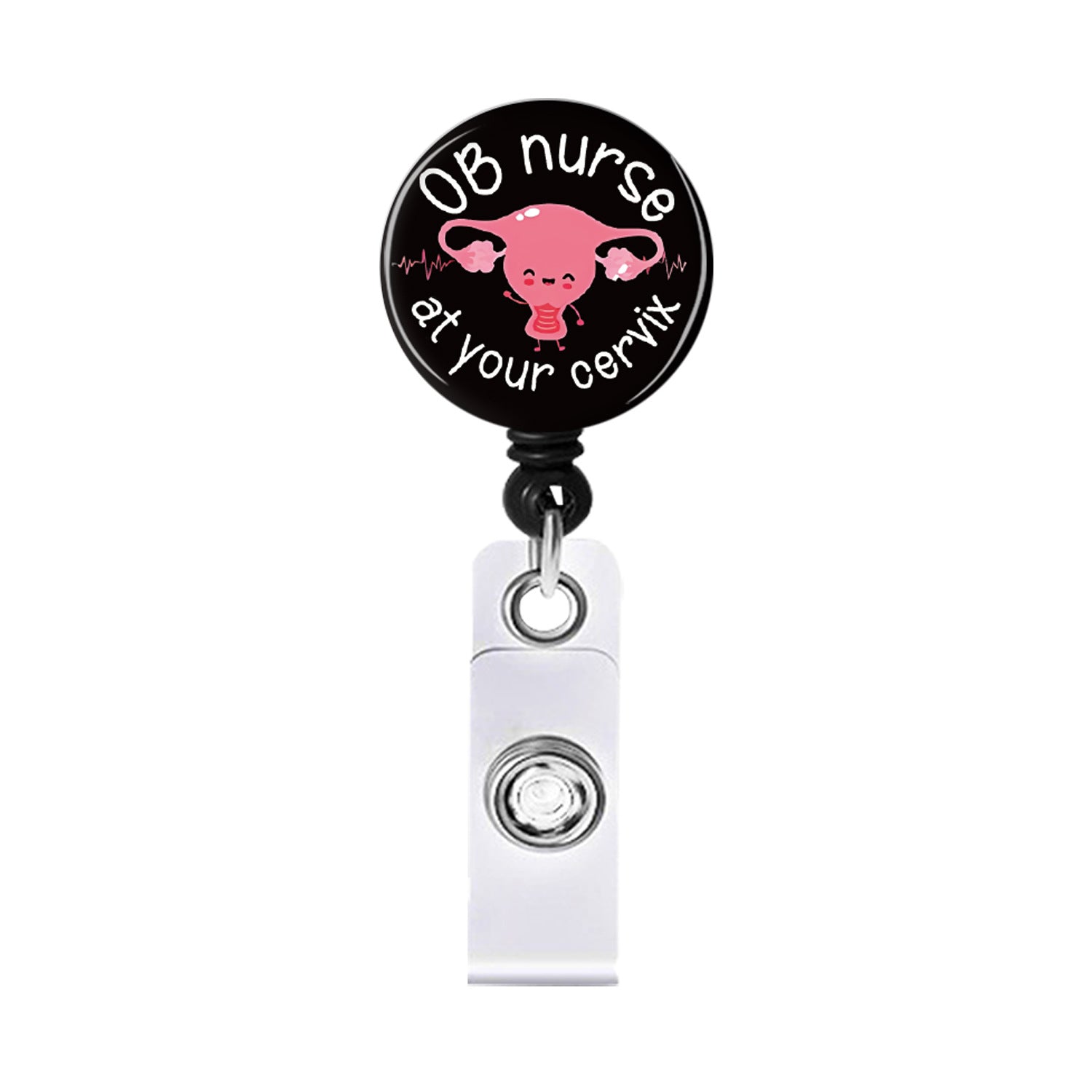 Wholesale Badge Reels ABS Epoxy Patch Heart Bottle Syringe Retractable Keychain
